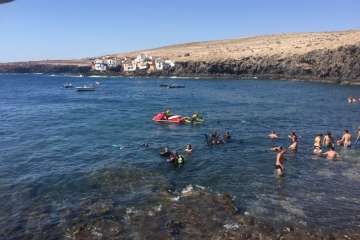 Nueva limpieza de los fondos marinos de Tufia (Foto TA)